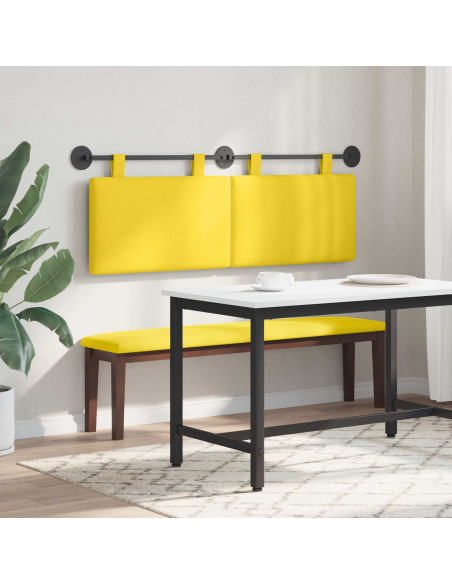Testata appesa Giallo Chiaro 150 x 55 x 5 cm Tessuto in Cords