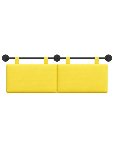 Testata appesa Giallo Chiaro 150 x 55 x 5 cm Tessuto in Cords