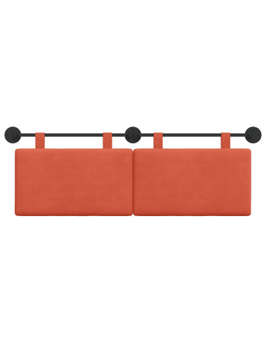 Testata appesa Rosso Arancio 150 x 55 x 5 cm Tessuto in Cords