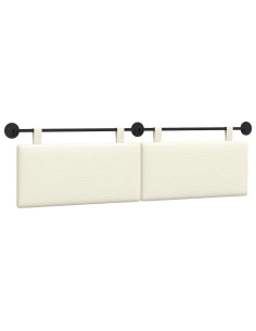 Testata appesa Crema 170 x 55 x 5 cm Tessuto in Cords 2