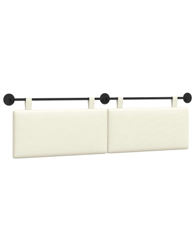 Testata appesa Crema 190 x 55 x 5 cm Tessuto in Cords