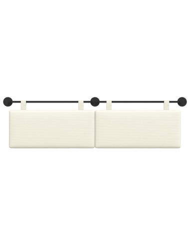 Testata appesa Crema 190 x 55 x 5 cm Tessuto in Cords