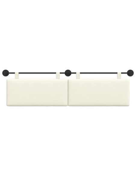 Testata appesa Crema 190 x 55 x 5 cm Tessuto in Cords