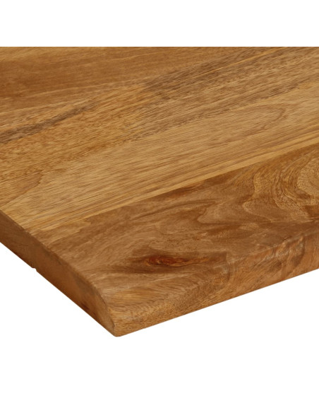 Piano Tavolo Bordi Vivi 80x80x3,8 cm in Legno Massello di Mango