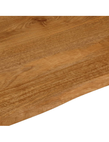 Piano Tavolo Bordi Vivi 80x80x3,8 cm in Legno Massello di Mango