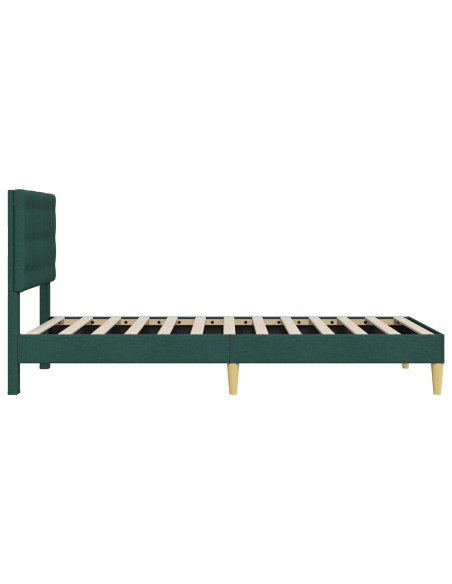 Struttura del letto Verde Scuro 90 x 190 cm Tessuto