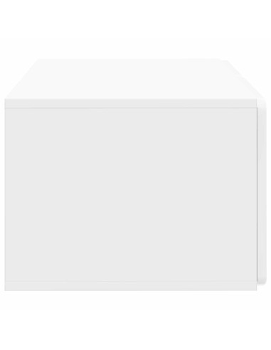 Mobile Porta TV da Muro Bianco Lucido 59,5 x 41 x 30 cm