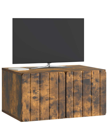 Mobile Porta TV da Muro Rovere Fumo 59,5 x 41 x 30 cm