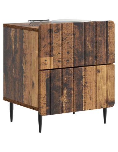 Armadio da Notte 2 pcs Legno antico 43 x 34,5 x 49,5 cm