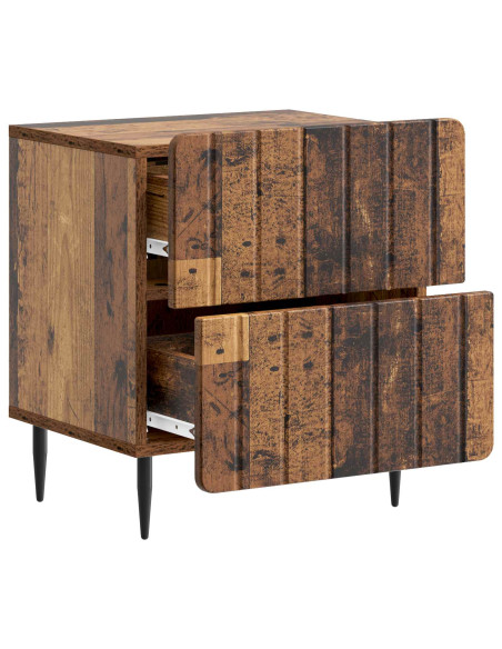 Armadio da Notte 2 pcs Legno antico 43 x 34,5 x 49,5 cm
