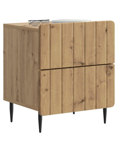 Armadio da Notte 2 pcs Rovere Artigianale 43 x 34,5 x 49,5 cm