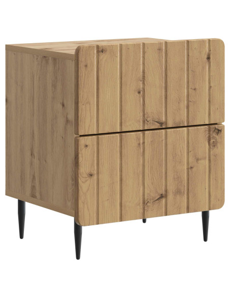 Armadio da Notte 2 pcs Rovere Artigianale 43 x 34,5 x 49,5 cm