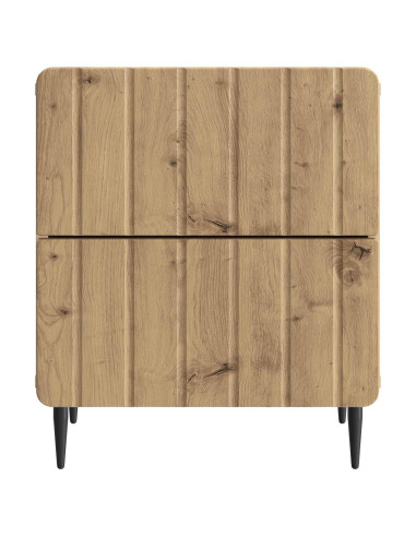 Armadio da Notte 2 pcs Rovere Artigianale 43 x 34,5 x 49,5 cm