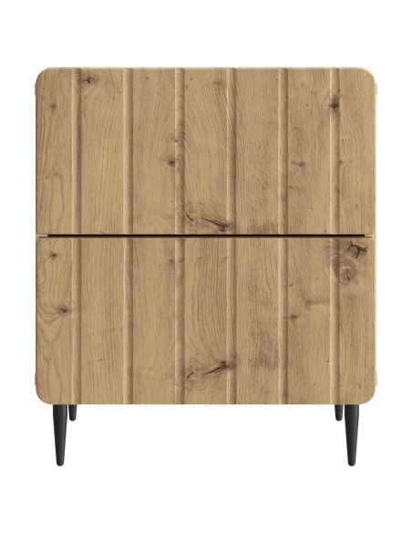 Armadio da Notte 2 pcs Rovere Artigianale 43 x 34,5 x 49,5 cm