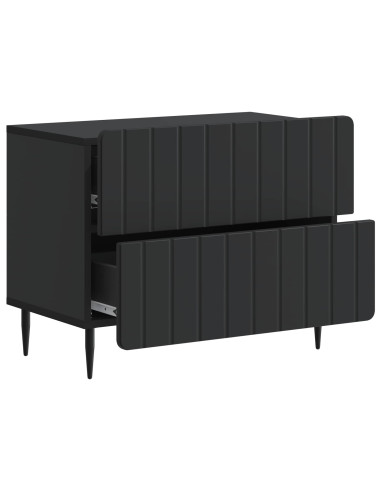 Armadio da Notte Nero 62 x 34,5 x 49,5 cm Legno ingegnerizzato