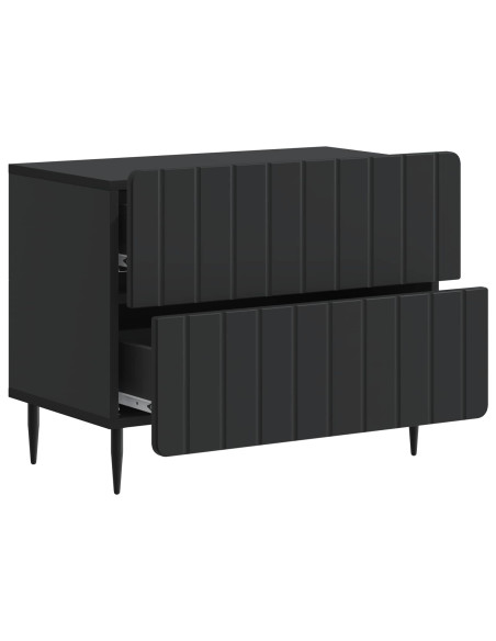 Armadio da Notte Nero 62 x 34,5 x 49,5 cm Legno ingegnerizzato