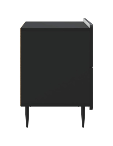 Armadio da Notte Nero 62 x 34,5 x 49,5 cm Legno ingegnerizzato