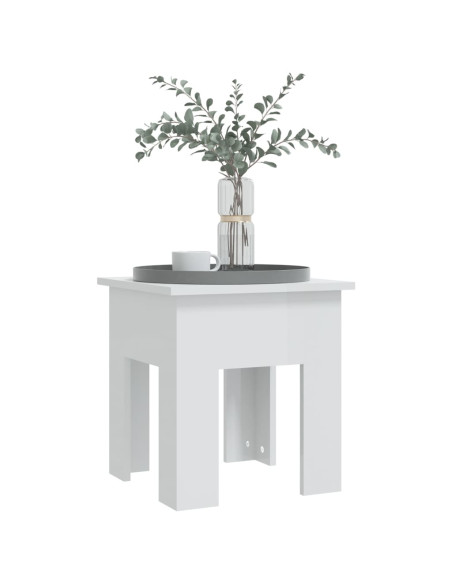 Tavolino da Salotto Bianco 40x40x42 cm in Truciolato