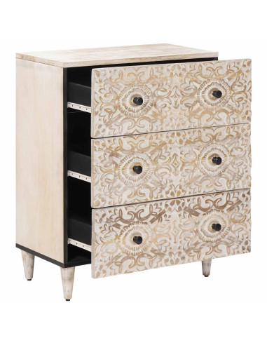 Credenza con Ripostiglio Bianco 60 x 33,5 x 75 cm