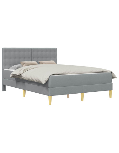 Struttura letto con materasso Grigio chiaro 120 x 190 cm