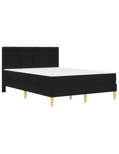 Struttura letto con materasso Nero 120 x 190 cm Tessuto