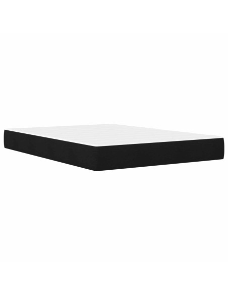 Struttura letto con materasso Nero 120 x 190 cm Tessuto