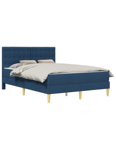 Struttura letto con materasso Blu 120 x 190 cm Tessuto