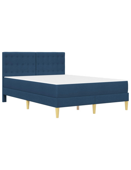 Struttura letto con materasso Blu 120 x 190 cm Tessuto