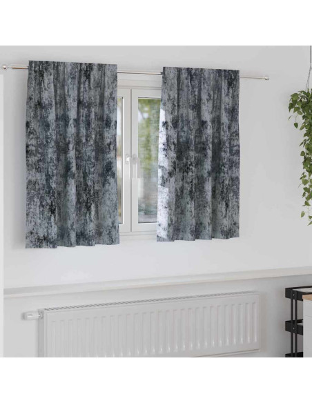 Tende in Velluto 2 pcs Grigio Argento 140 x 140 cm Velluto