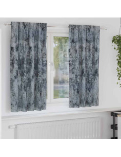 Tende in Velluto 2 pcs Grigio Argento 175 x 140 cm Velluto