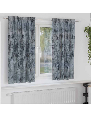 Tende in Velluto 2 pcs Grigio Argento 175 x 140 cm Velluto