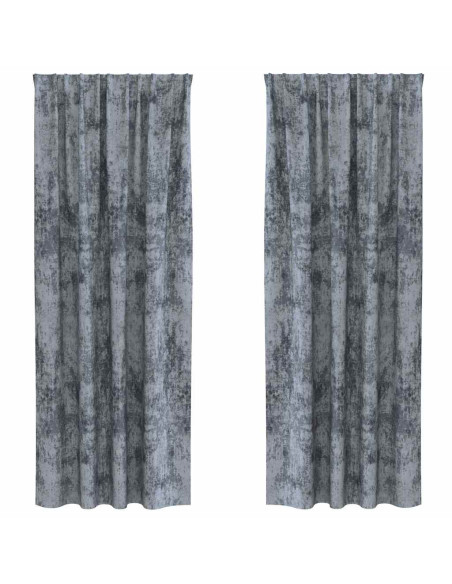 Tende in Velluto 2 pcs Grigio Argento 260 x 140 cm Velluto