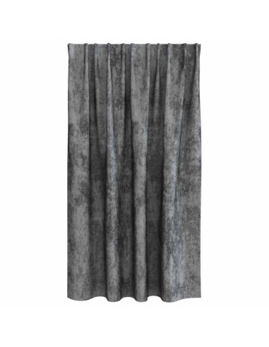 Tende in Velluto con tende 2 pcs Grigio 140 x 140 cm Velluto