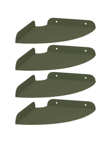 Mensola sospesa 4 pcs Verde oliva 18 x 18 x 2 cm