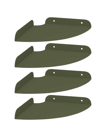 Mensola sospesa 4 pcs Verde oliva 18 x 18 x 2 cm