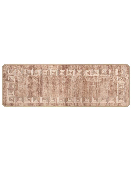Runner Tappeto MARSA Bianco 50 x 150 cm Poliestere e PVC