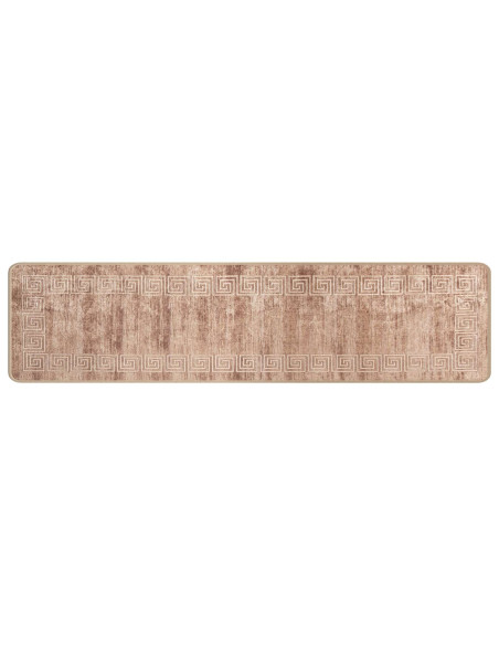 Runner Tappeto MARSA Bianco 50 x 250 cm Poliestere e PVC