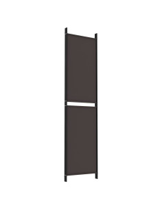 Divisorio a 4 Pannelli Marrone 200x200 cm in Tessuto