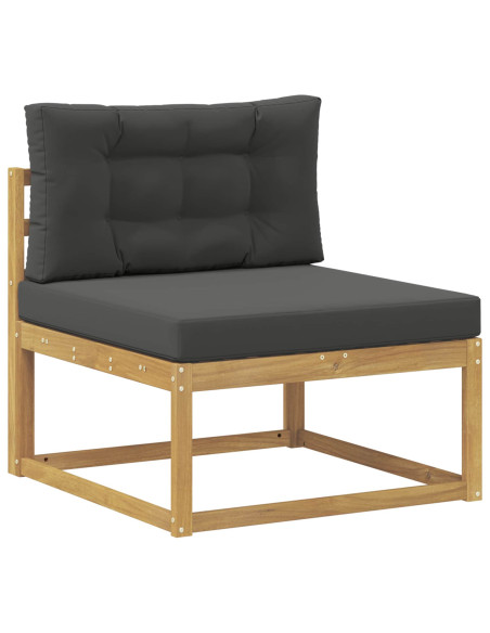 Set di divani da esterno 4 pcs Bianco e Antracite Poliestere