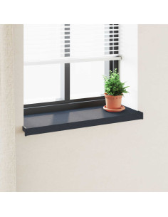 Soglia della Finestra Antracite con Venature del Legno PVC