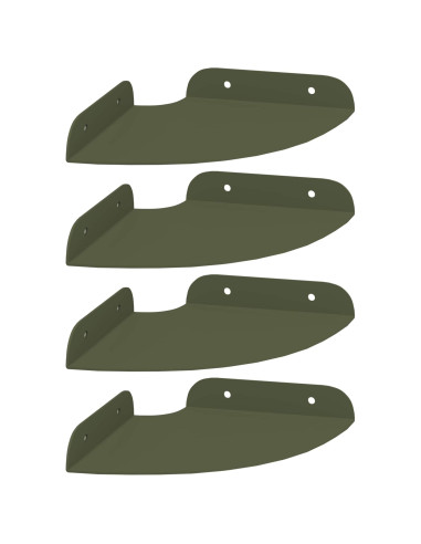 Mensola sospesa 4 pcs Verde oliva 15 x 15 x 2 cm