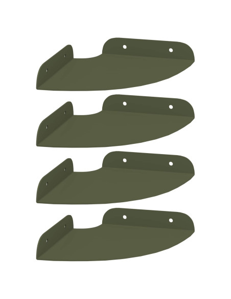 Mensola sospesa 4 pcs Verde oliva 15 x 15 x 2 cm