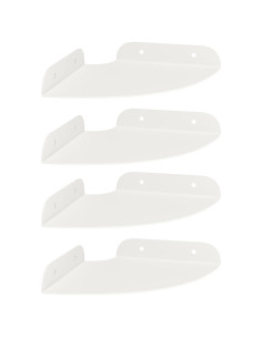 Mensola sospesa con lo scaffale 4 pcs Bianco 15 x 15 x 2 cm 2