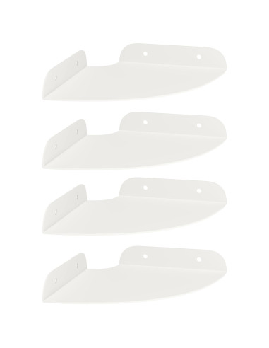Mensola sospesa con lo scaffale 4 pcs Bianco 15 x 15 x 2 cm