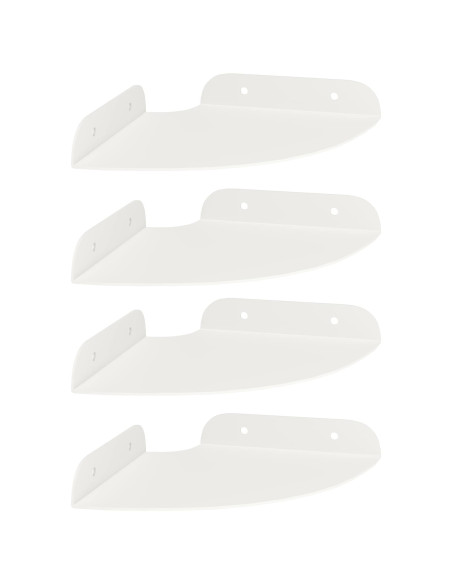 Mensola sospesa con lo scaffale 4 pcs Bianco 15 x 15 x 2 cm