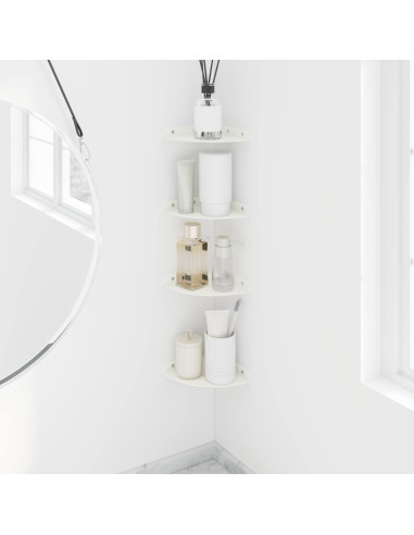 Mensola sospesa con lo scaffale 4 pcs Bianco 15 x 15 x 2 cm