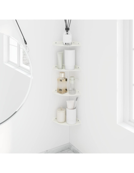 Mensola sospesa con lo scaffale 4 pcs Bianco 15 x 15 x 2 cm