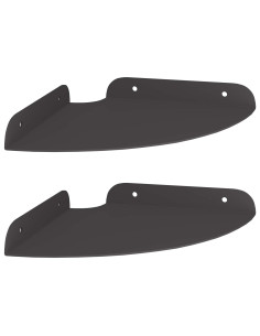 Mensola sospesa con lo scaffale 2 pcs Nero 18 x 18 x 2 cm 2
