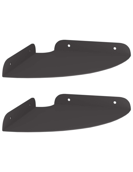 Mensola sospesa con lo scaffale 2 pcs Nero 18 x 18 x 2 cm