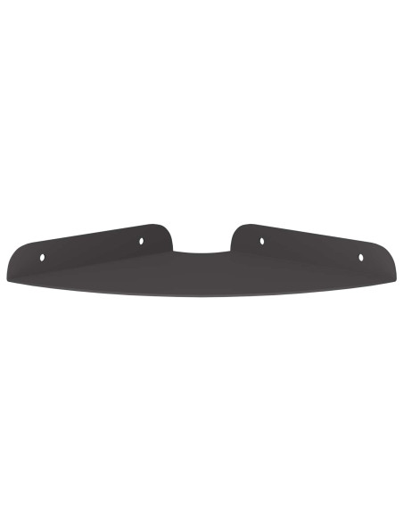Mensola sospesa con lo scaffale 4 pcs Nero 18 x 18 x 2 cm